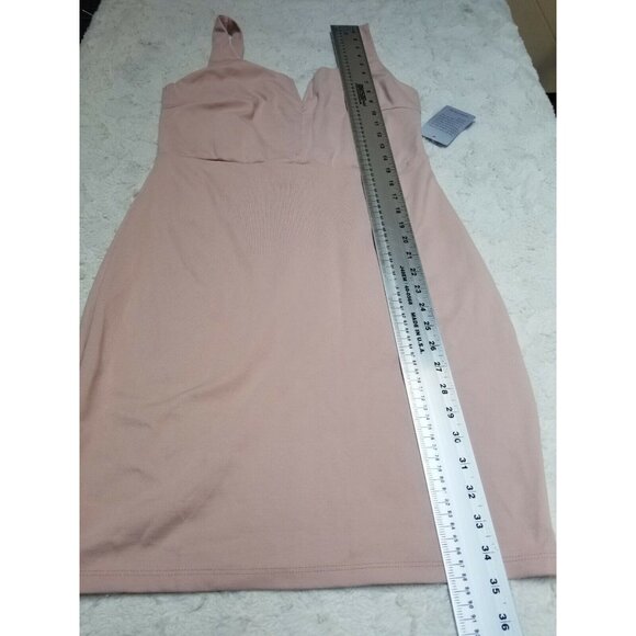 Soprano Womens Bodycon Mini Dress Size XL Round Split Neck Pink Sleeveless New - Picture 7 of 7